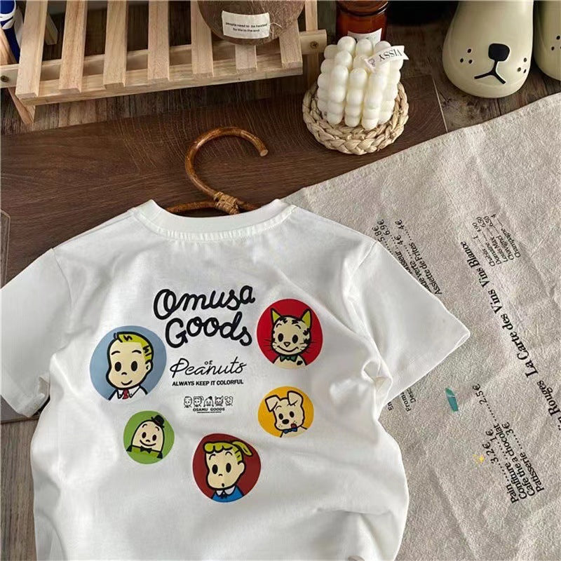 Été Garçons et filles Mode Short Sleeve T-shirt