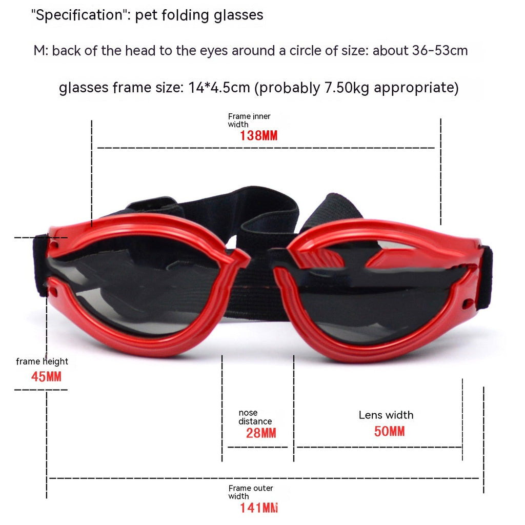 Lunettes de soleil pour chiens Lunettes de soleil pour animaux Protection UV 400 Lens Multiple Colors