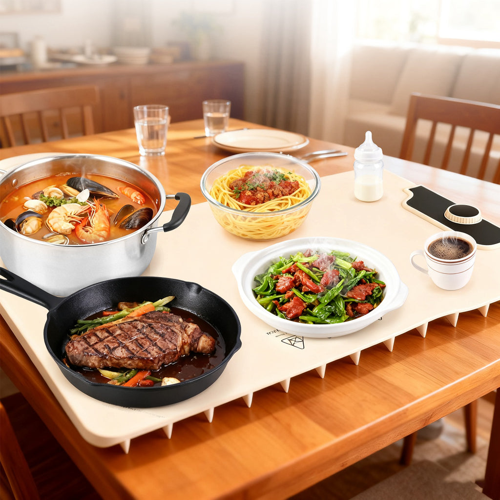 Tapis de chauffage alimentaire 23.6X15.8En 300W Chauffage rapide Chauffe-glace électrique avec 14 Temp