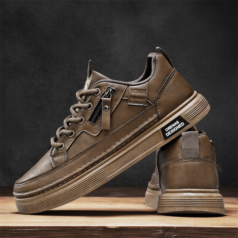 Casual Respirant Solid-colore Trendy Dentelle-up Sneakers ronde-orteil