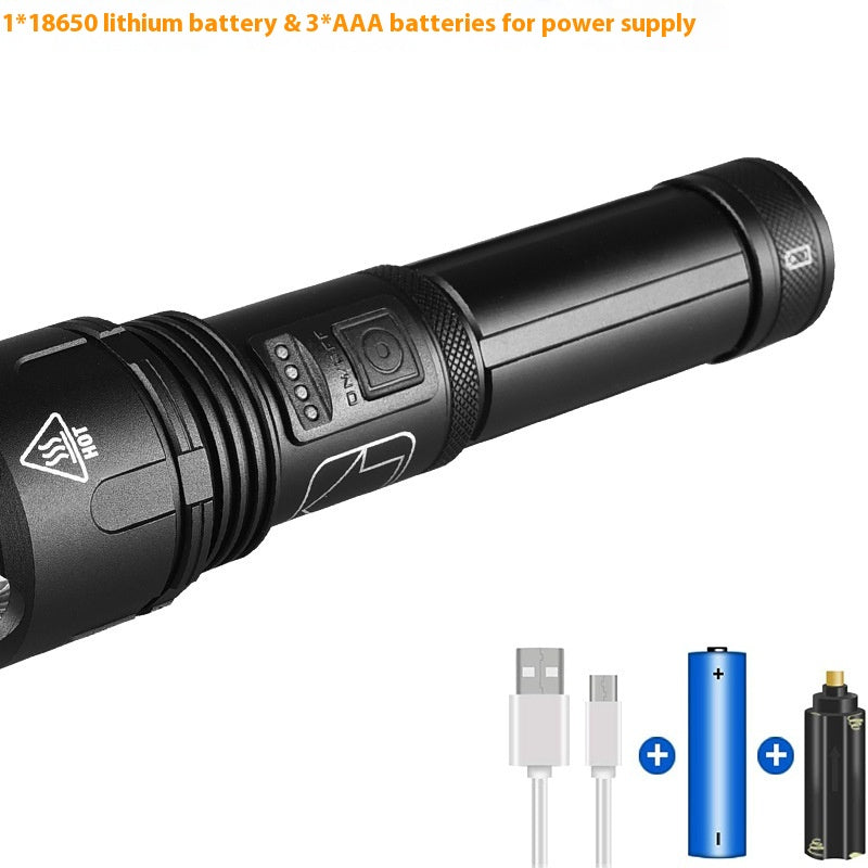 Lampe de poche rechargeable Strong Light Focusing Outdoor