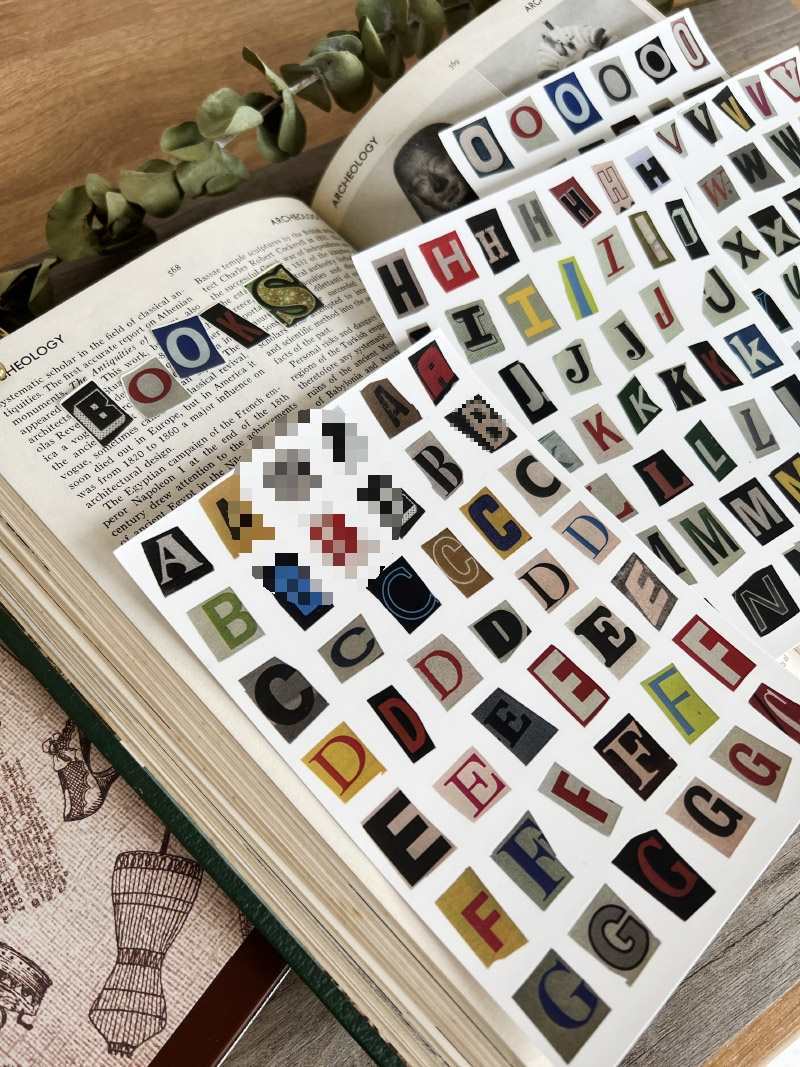 Stickers Anglais Lettres Et Nombres Symbole Etiquette Sticker Matière Décoration