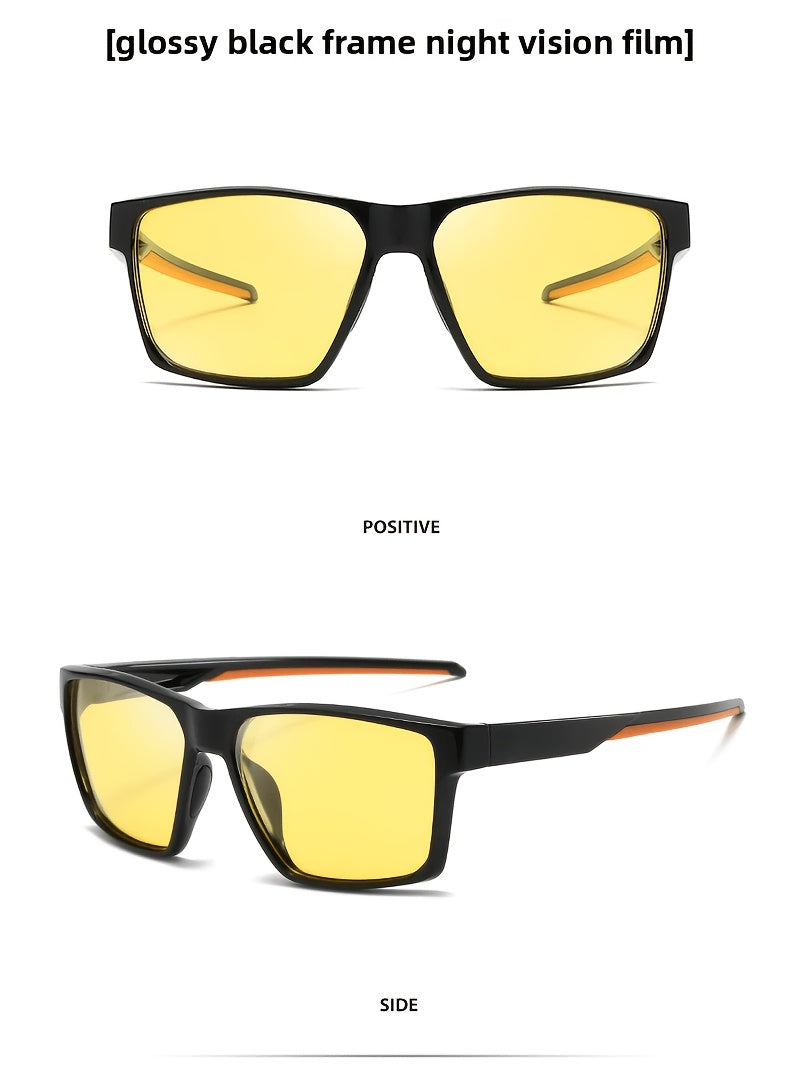 Lunettes de soleil de sport carrées de protection Uv400 pour hommes