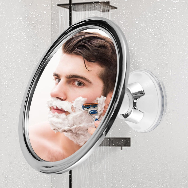 Miroir anti-fog salle de bains avec aspiration rotative à 360 degrés Cu couleur argent