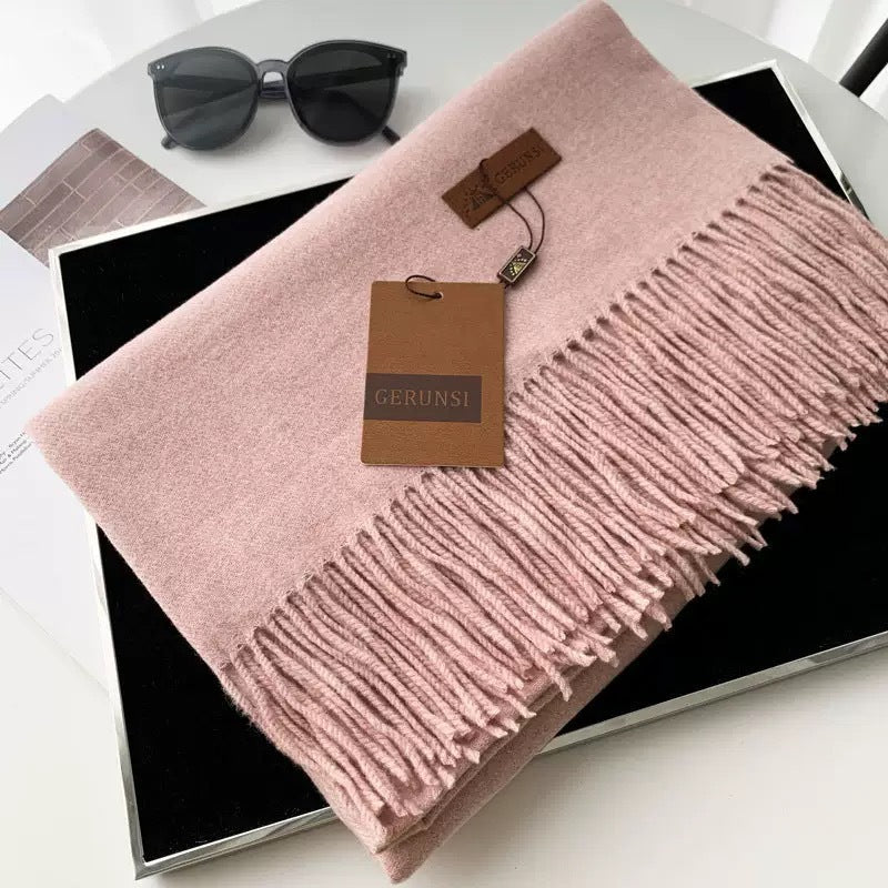 Écharpe de gobelets à la mode à la couleur solide et épaisse pour femmes