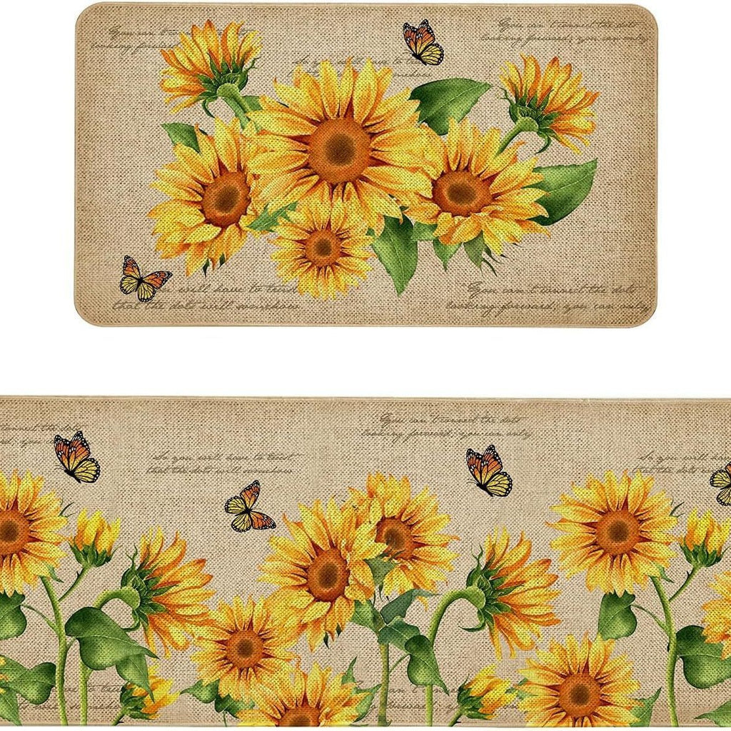 Rétro-style tapis de cuisine résistant aux taches Durable et facile à entretenir