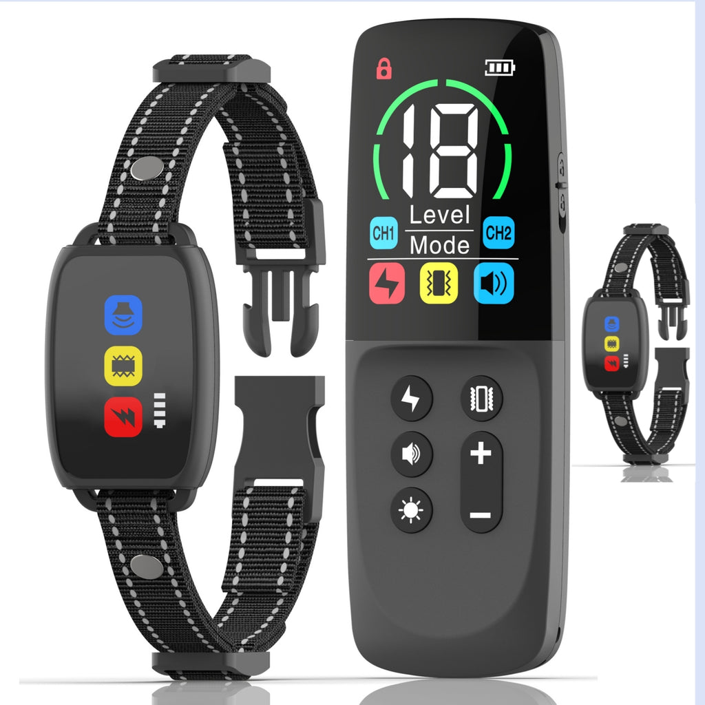 Color Screen Dog Trainer Remote Control Dog Training Collier électrique de choc