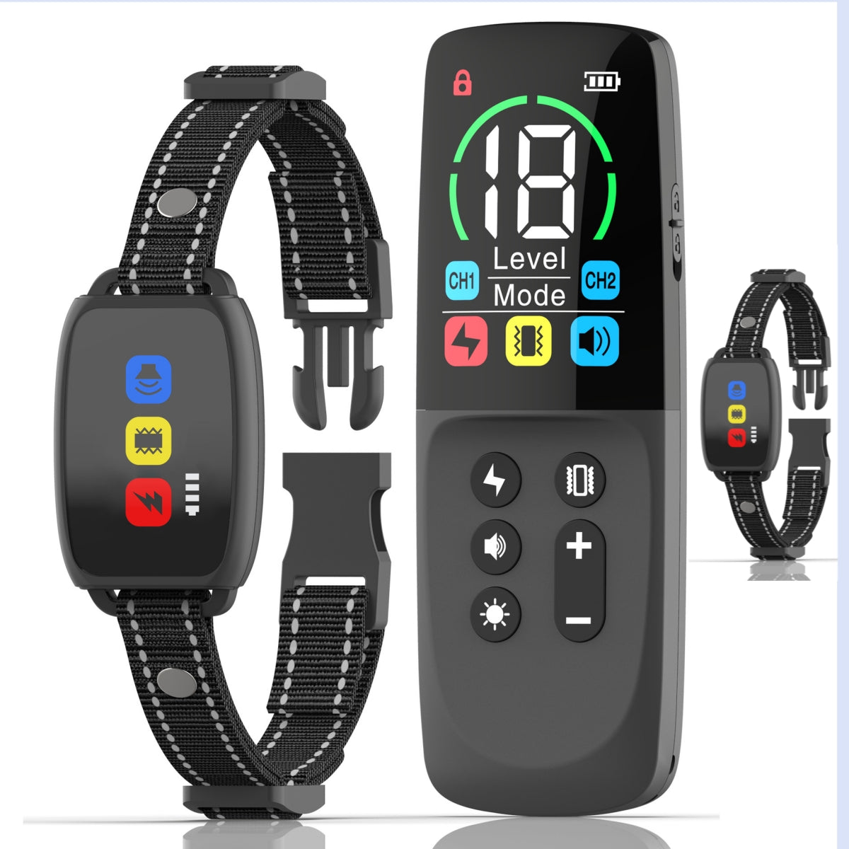 Color Screen Dog Trainer Remote Control Dog Training Collier électrique de choc