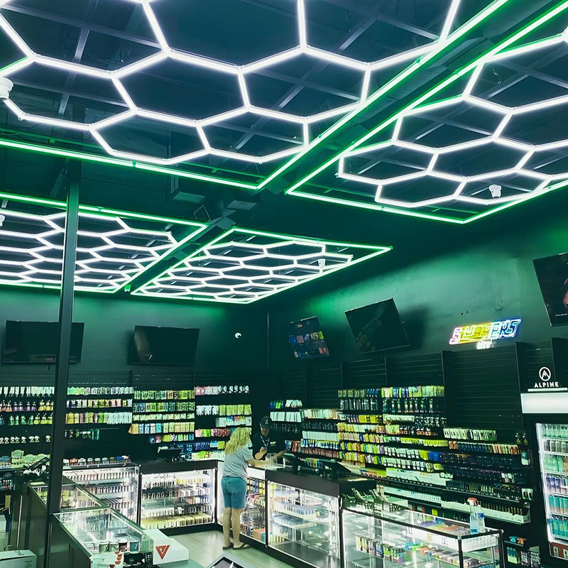Garage Hex Mechanic Station Light Honeycomb