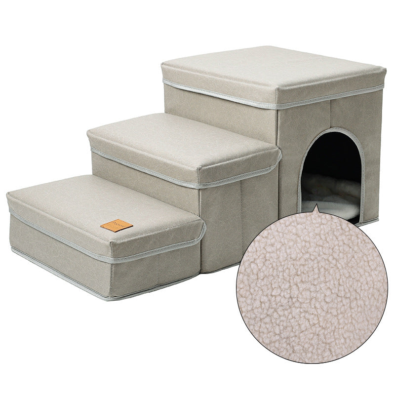 Chat Kennel Cage Multifonctionnel Dog Stairs Lit supérieur Canapé Puppy Escalade fournitures pour animaux de compagnie