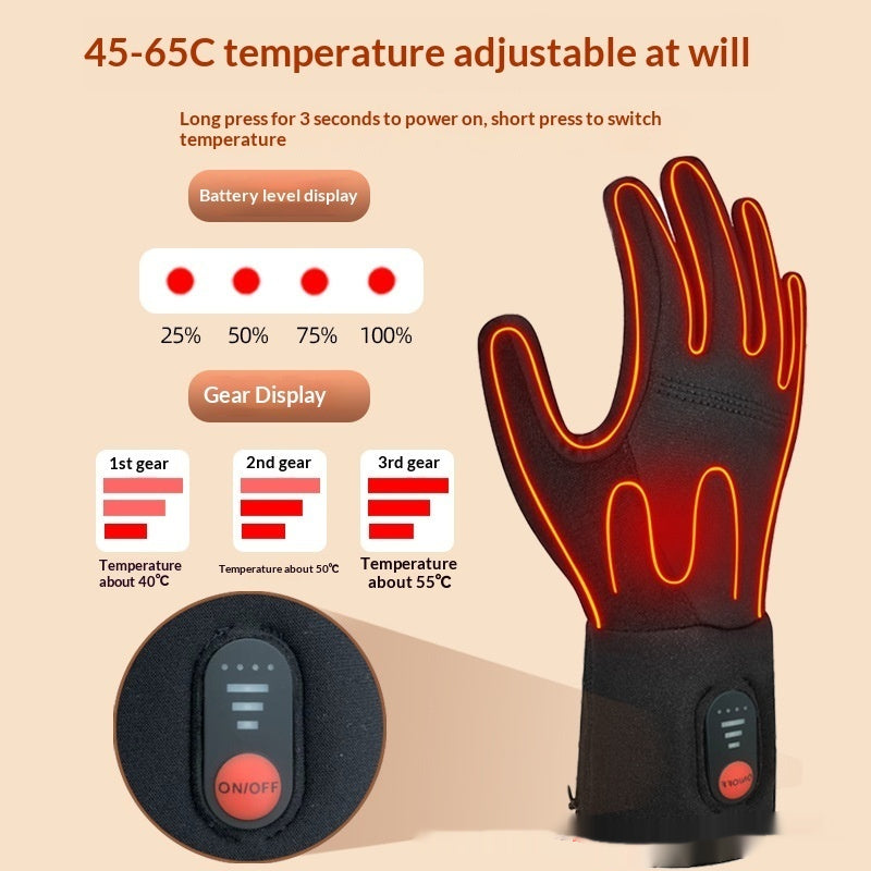 Gants chauffants rechargeables d'alpinisme extérieur
