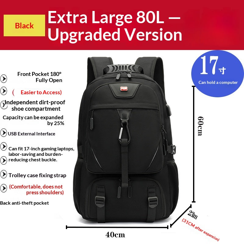 Outdoor Mountainering Waterproof Sac à bagages de voyage extra grande capacité