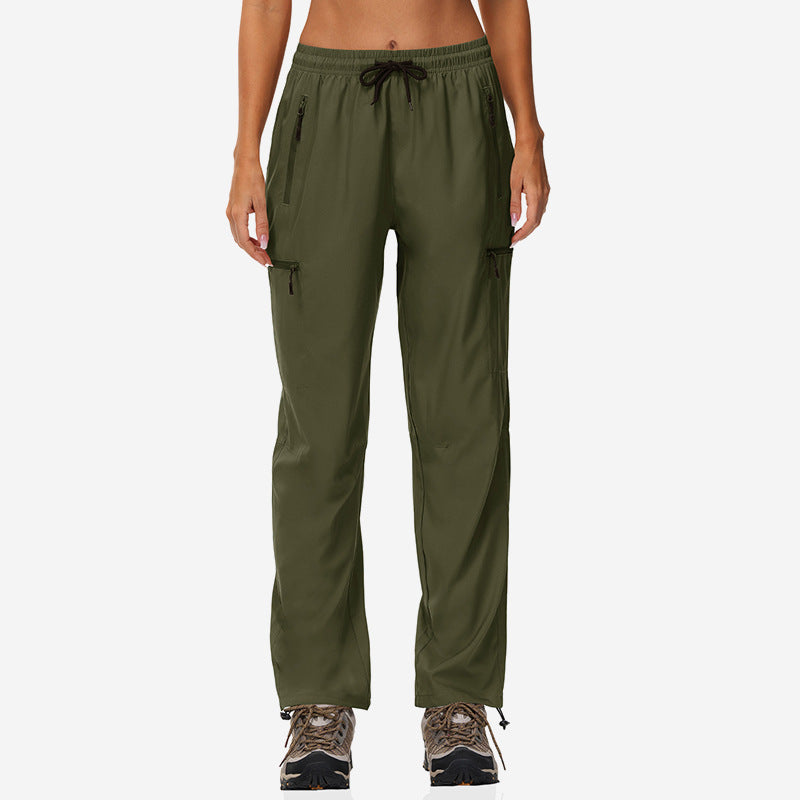 Pantalons à séchage rapide Pantalons pour femmes Été mince Sports Randonnée en plein air Alpinisme Protection solaire