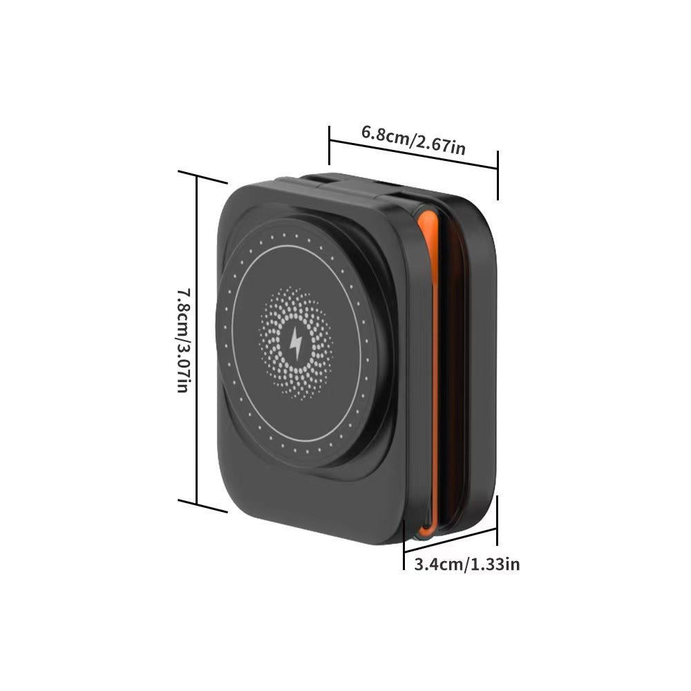 Chargeur magnétique sans fil pliant trois en un 15W multifonctionnel
