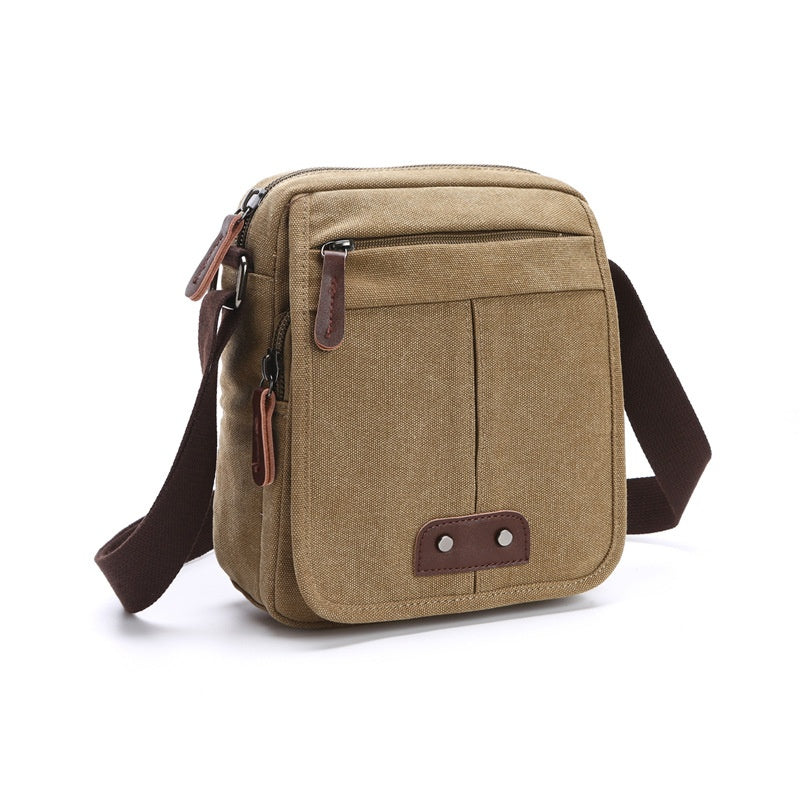 Hommes et femmes Casual Small Crossbody Sac en toile de style coréen pour usage extérieur