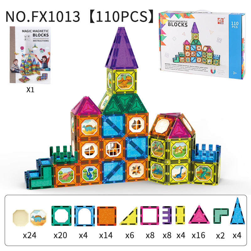 Magnetic Tile Jouet d'assemblage éducatif pour enfants