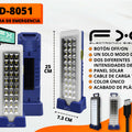 Lumière de secours à LED solaire avec double luminosité et mode de lumière unique