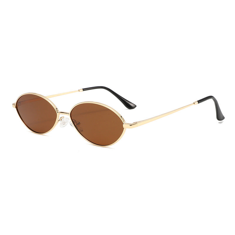 2324P Lunettes de soleil ovales en métal polarisé Lunettes de soleil rétro décontractées Commerce extérieur Amazon Tk