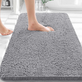 Extra Soft Absorbant Chenille Rug Salle de bain 30 X 20 Grey- Machine Lavable Bain Mat Avec Non