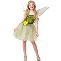 Robe de fée aux fleurs de forêt avec ailes