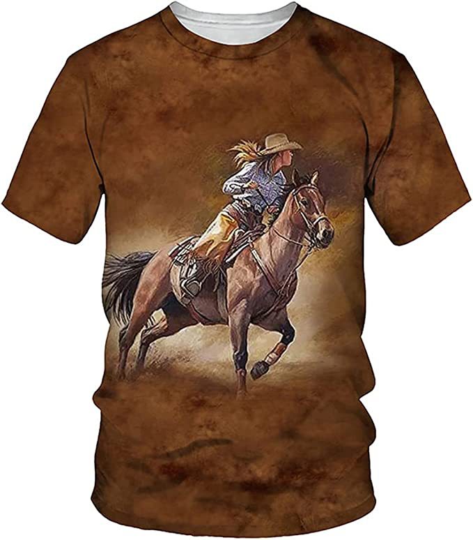 Impression numérique 3D Hommes et femmes T-shirt à manches courtes à col rond de mode