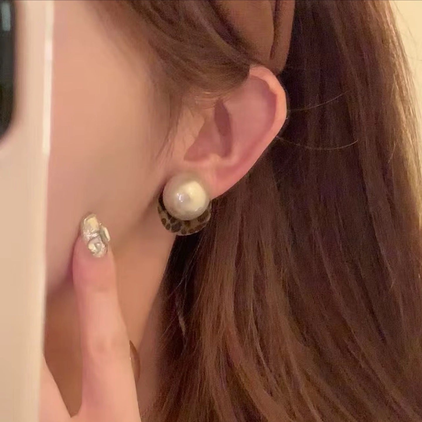Boucles d'oreilles style coréen Retro Leopard