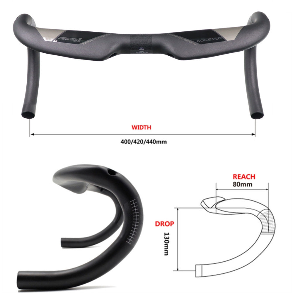 Wei Bike Bent Handlebar Road Bike Matt Carbon Fibre Handlebar