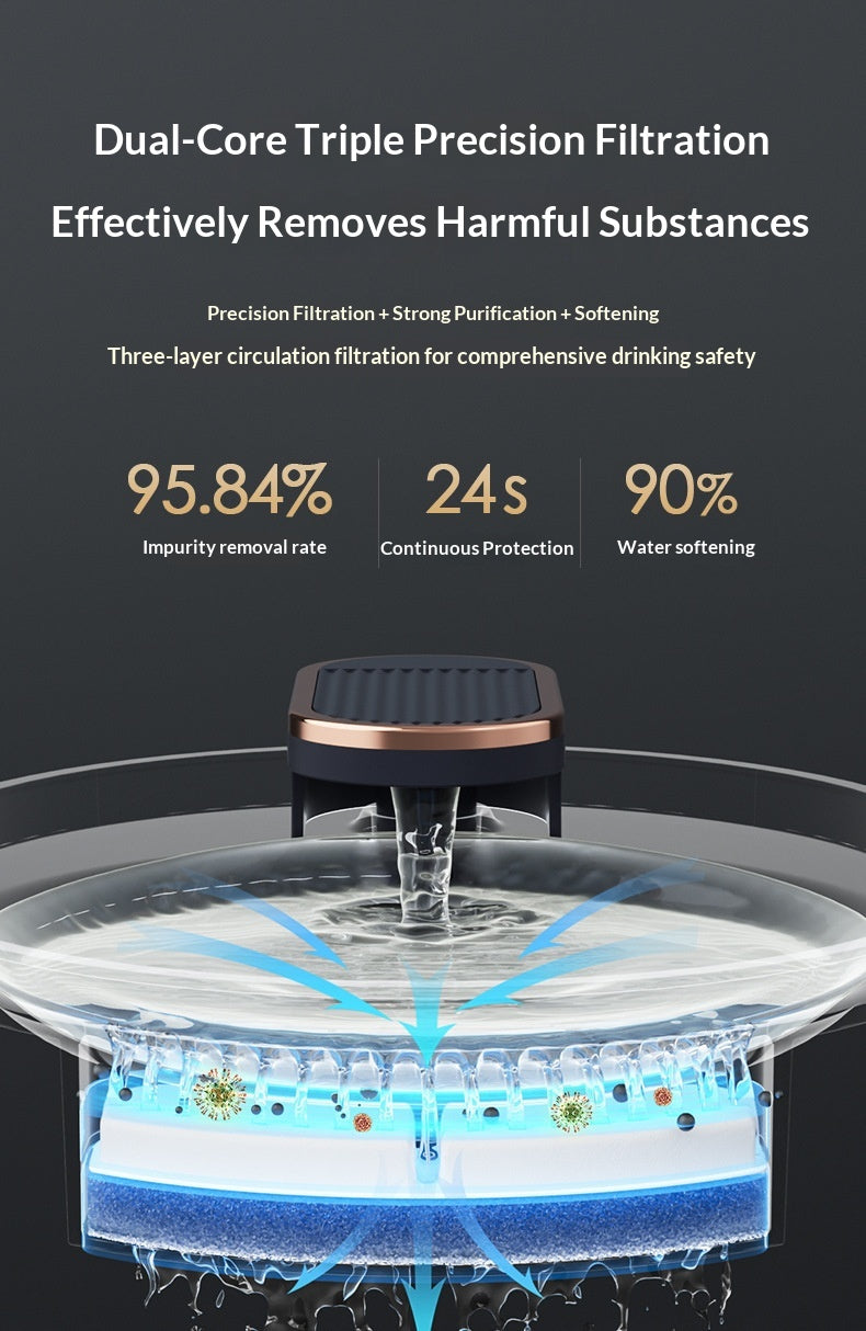 Fontaine d'eau intelligente à température constante pour animaux de compagnie