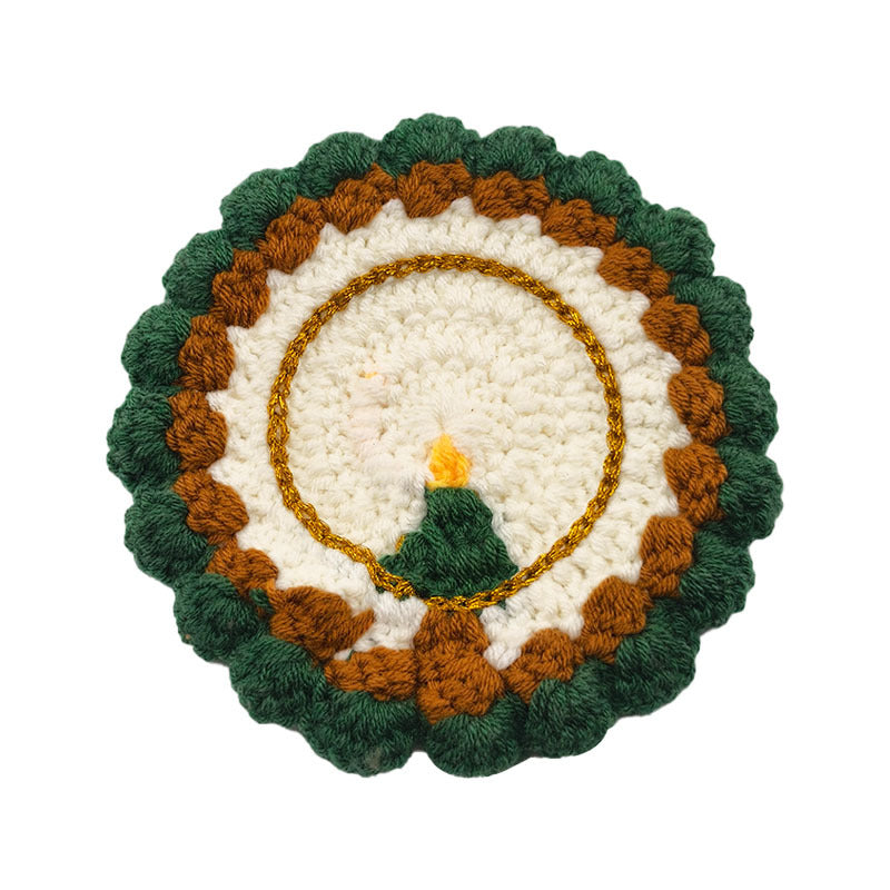 Tapis de coupe de Noël de sous-verre résistant à la chaleur