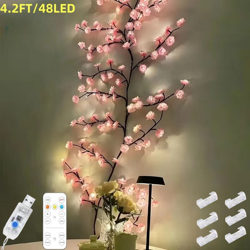 Cerise LED arbre lumières de branche pour le mur