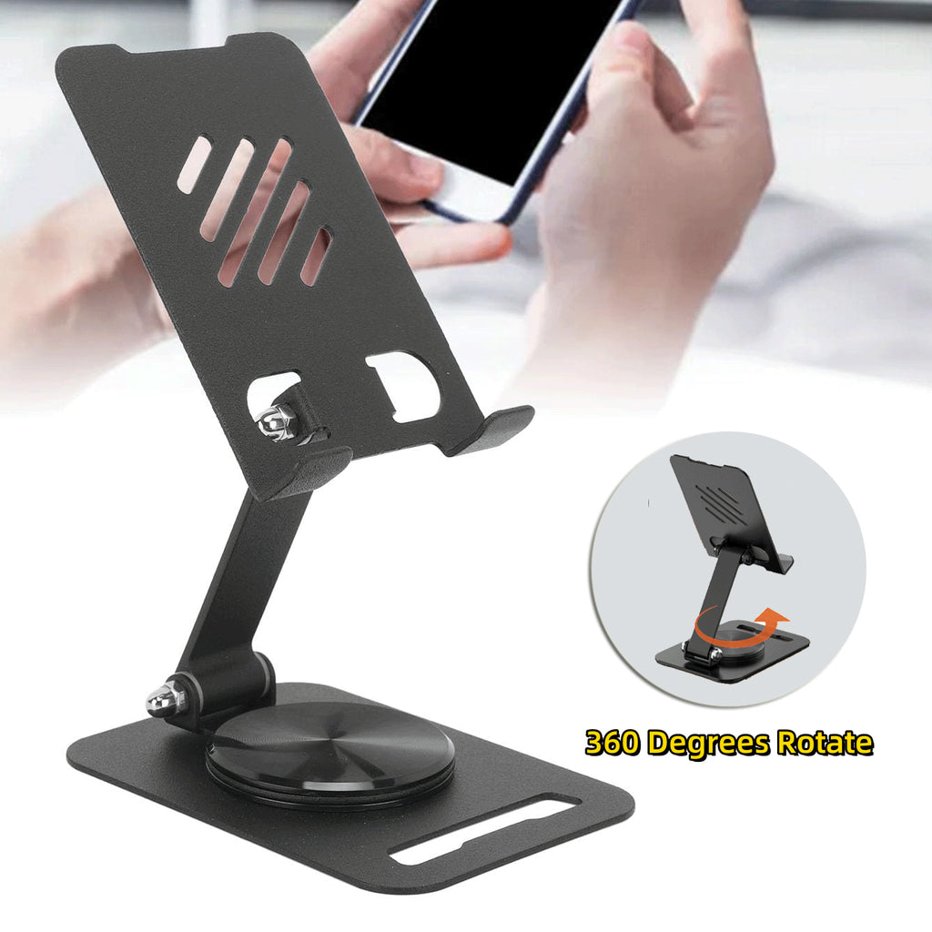 360 Degrees Rotate Metal Desk Support de téléphone mobile Support pour téléphone Pad Bureau réglable T
