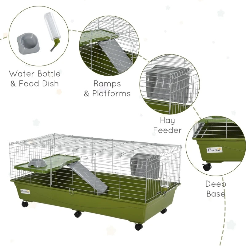 47 Petit animal Cage Chinchilla Guinée Cochon Hutch Pet House avec plate-forme Ramp
