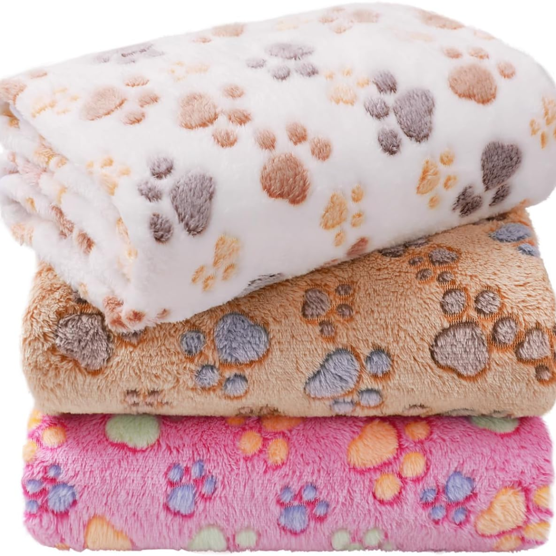 1 Pack 3 Blankets Super Soft Fluffy Premium Fleece Dog Blankets For Puppy Cat Pet Blanket Flannel Throw Warm Sleep Dog