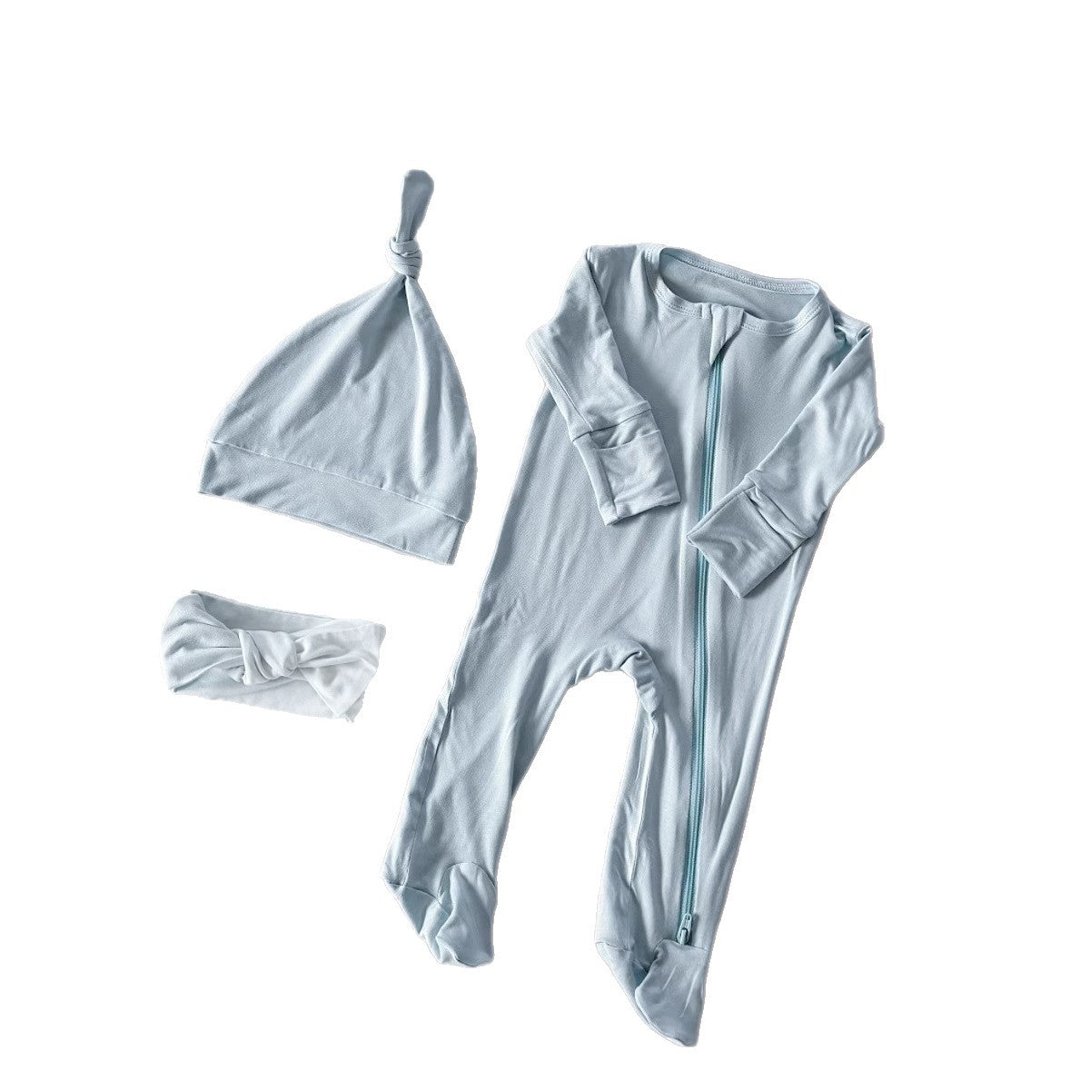 Bébé pied Zip-up Romper Onesie