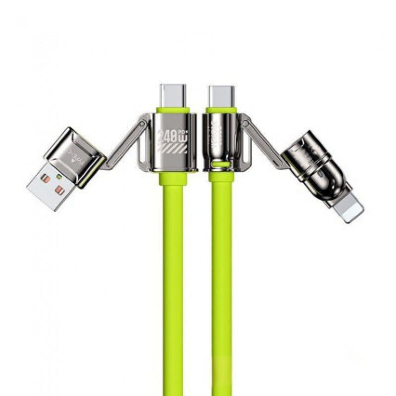 Double câble de données de type C 240W quatre en un