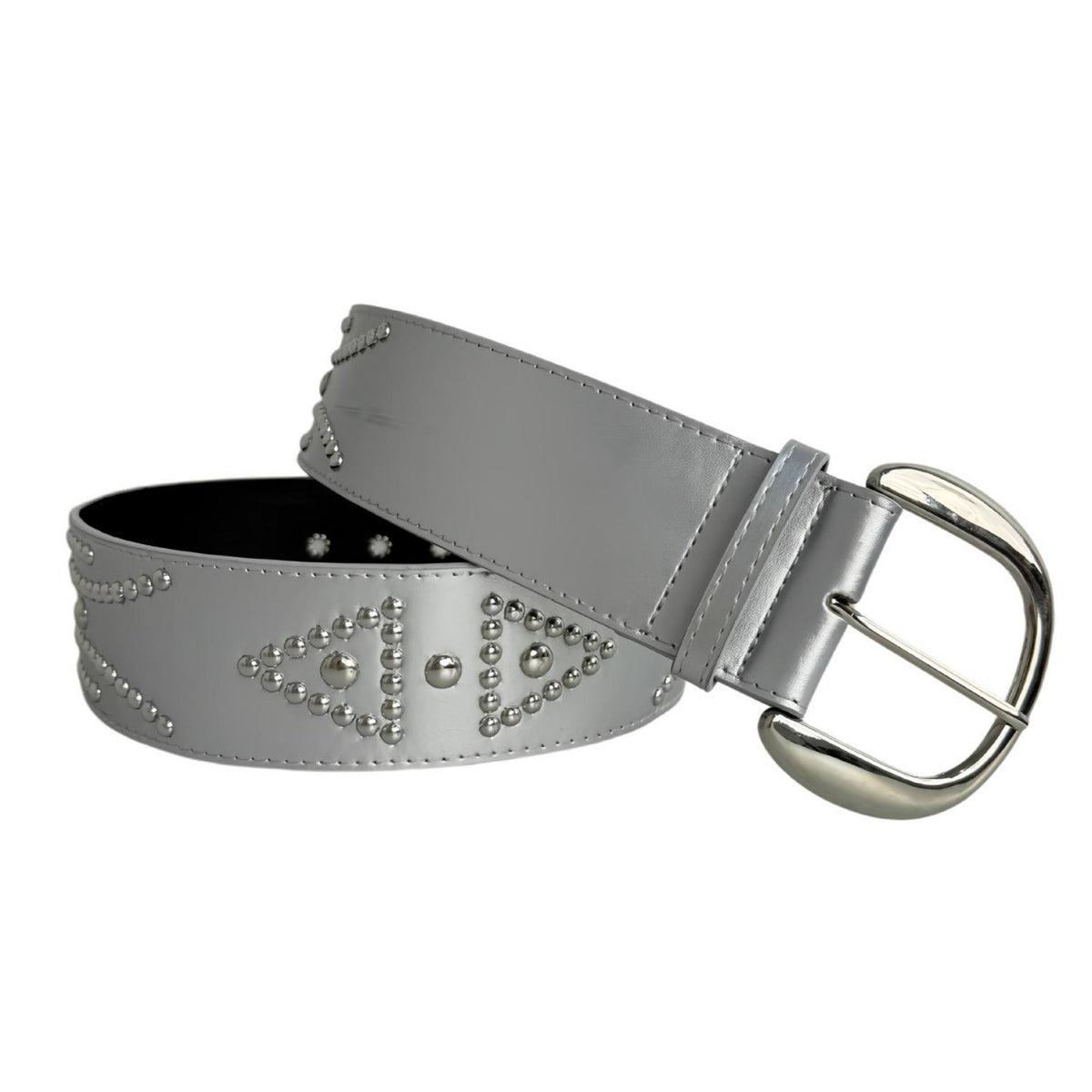 Ceinture large en argent rétro pour femmes