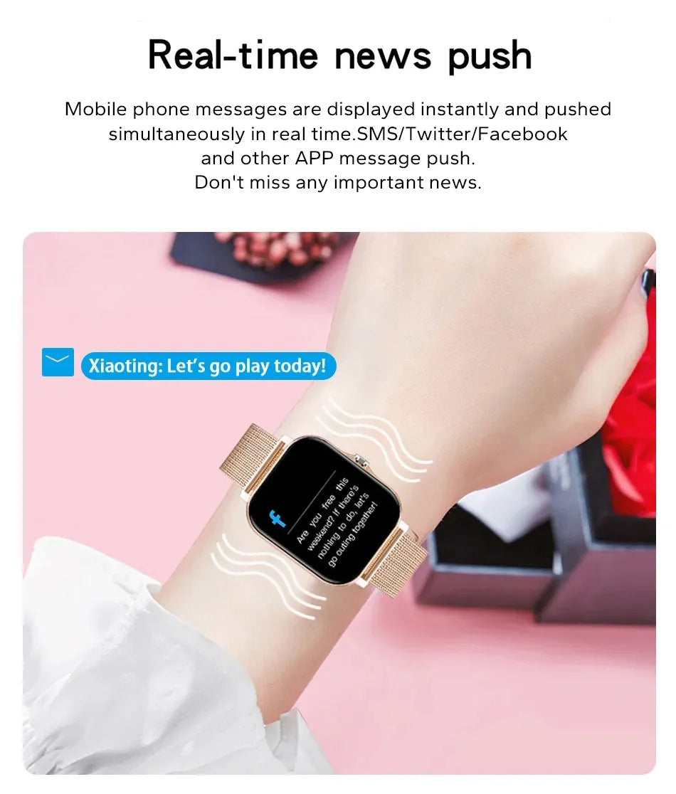 Smart Watch écran de 144 pouces Full Touch hommes et femmes Bluetooth appel