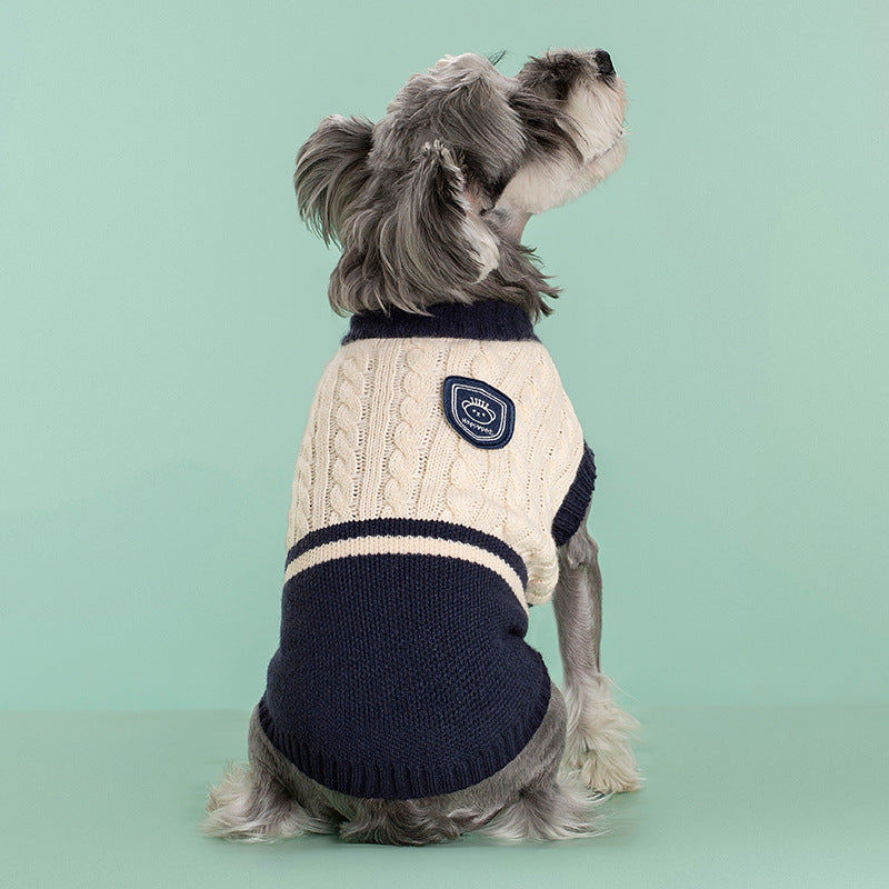 Pet Academy Style Épaisseur chaud Stretch Dog Sweater