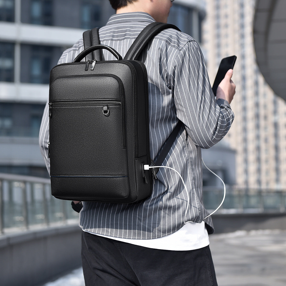 Sac informatique multifonctionnel pour hommes haut de gamme