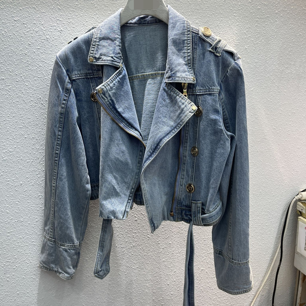 Popular Street Cool Button Denim Coat Style coréen Loose Et Idle Fan Car Top