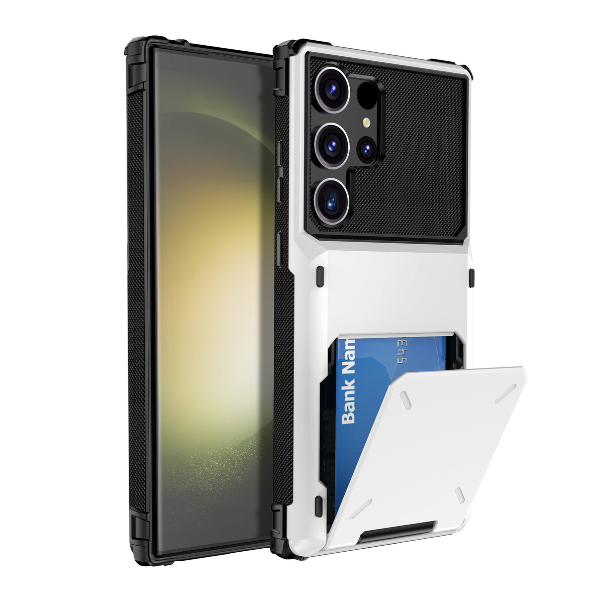 Étui de téléphone à carte à drop résistant à deux en un