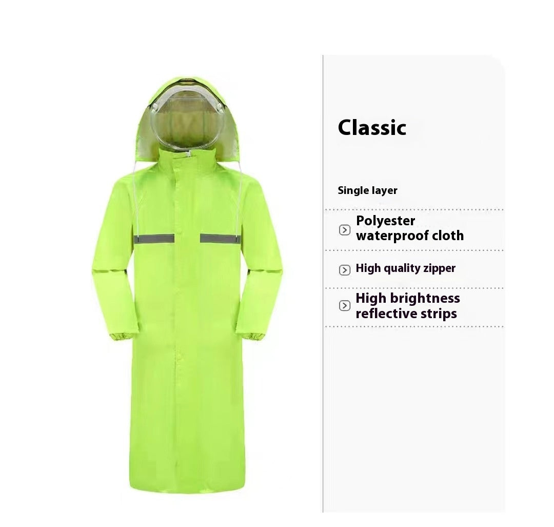 Raincoat Long Full Body Rainproof Adulte Une pièce Homme Une pièce imperméable Raincoat