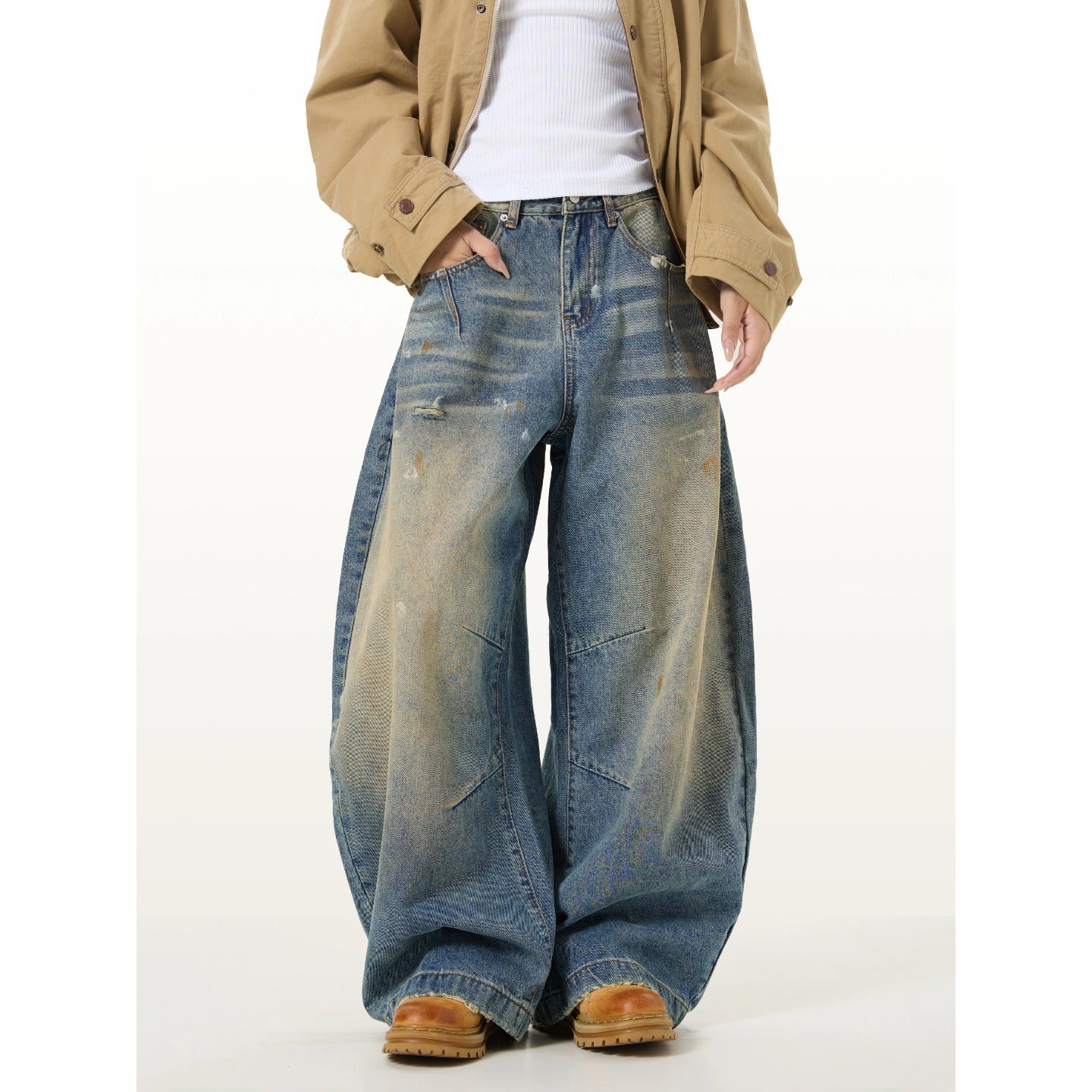 Rétro Détresse Scythe Jeans pour hommes