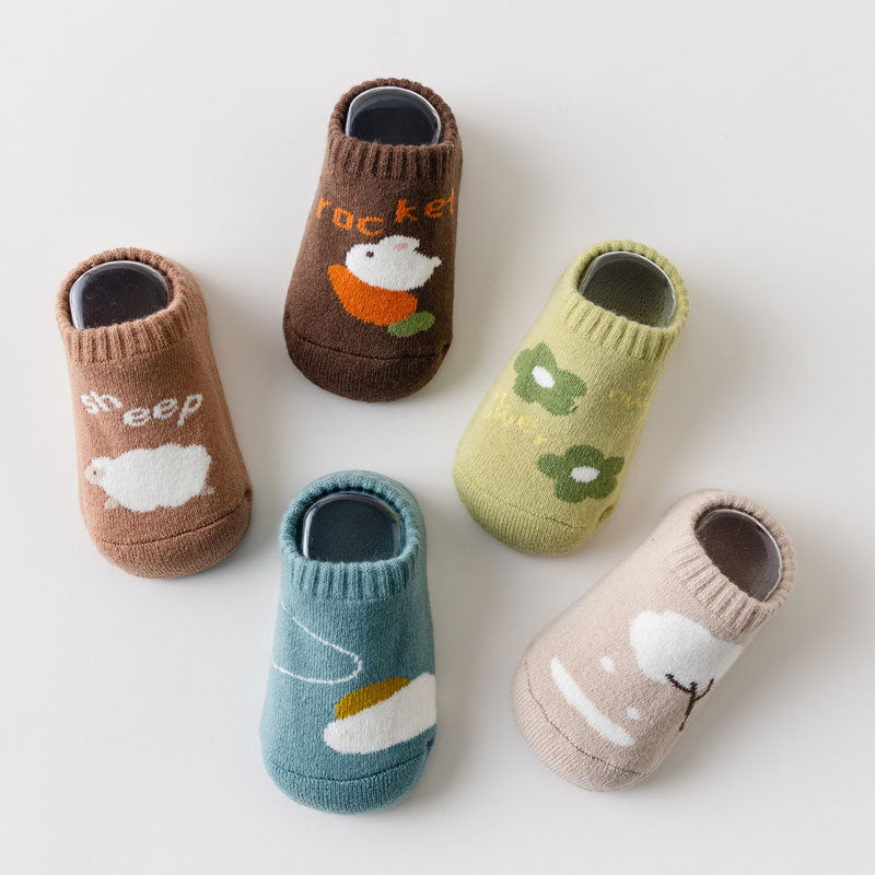 Terry-loop Hosiery chaussette de pied pour enfants Mignon de dessin animé