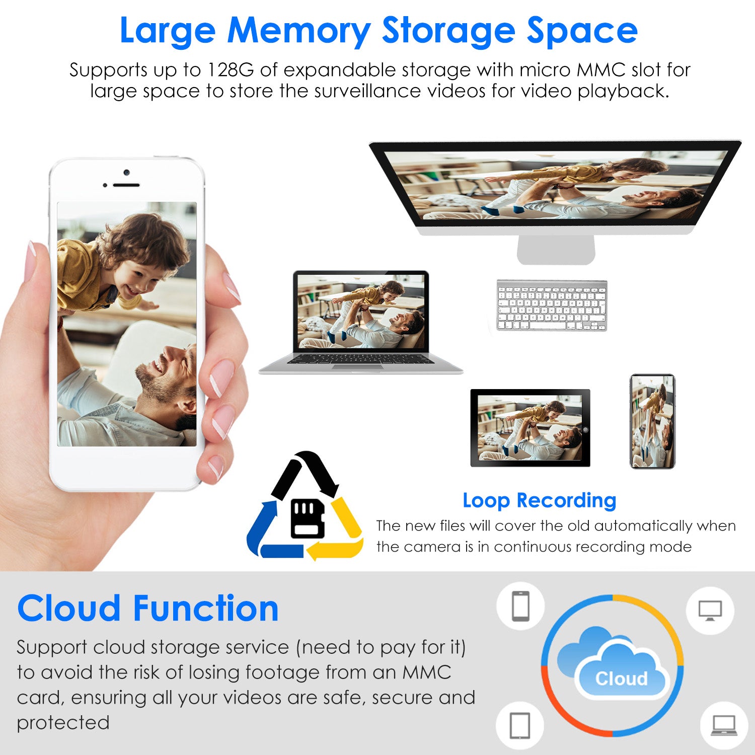 1Pc E27 WiFi Ampoule Caméra 1080P FHD WiFi IP Pan Tilt Caméra de surveillance de sécurité avec deux-