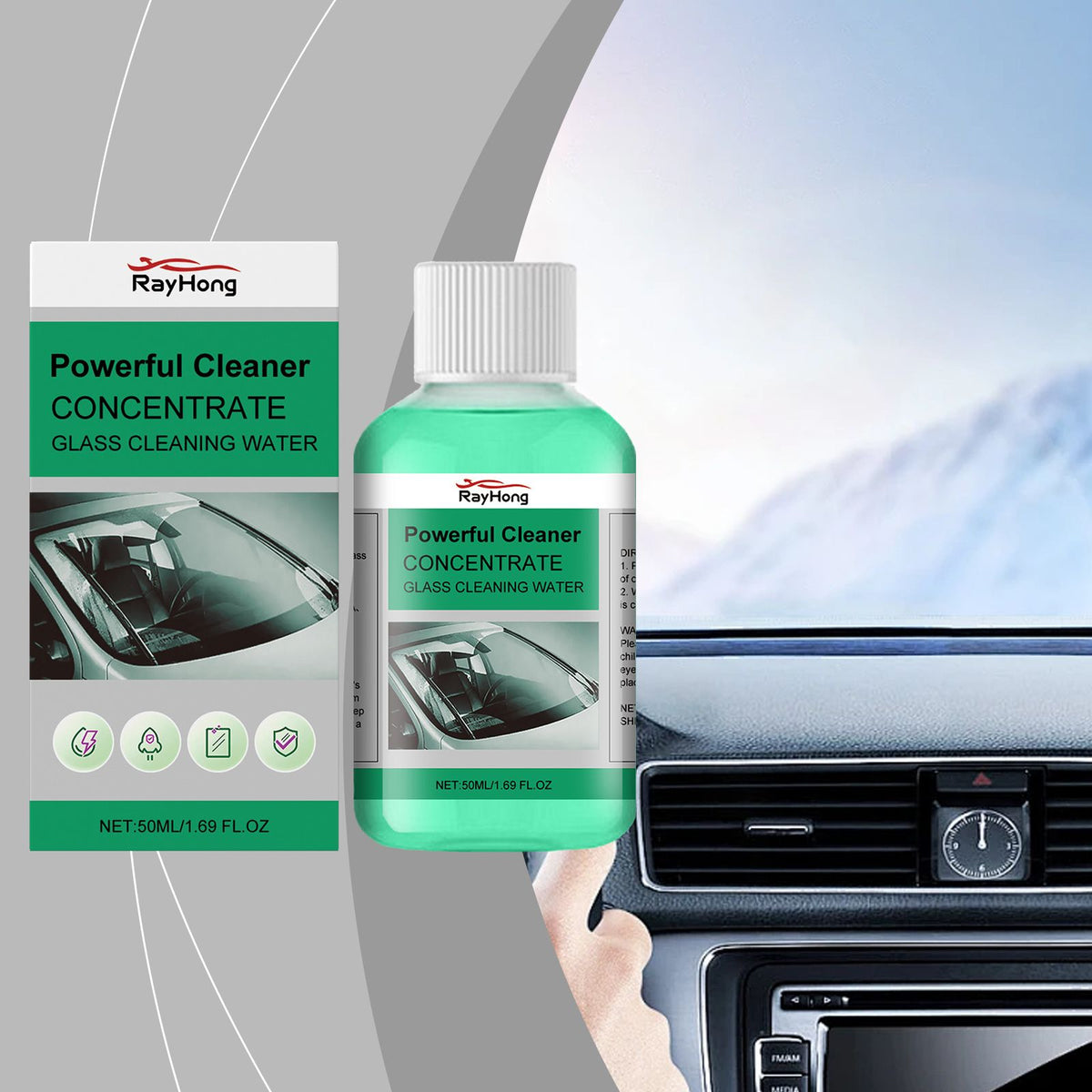 RAYHONG Automotive Glass Film Cleaner