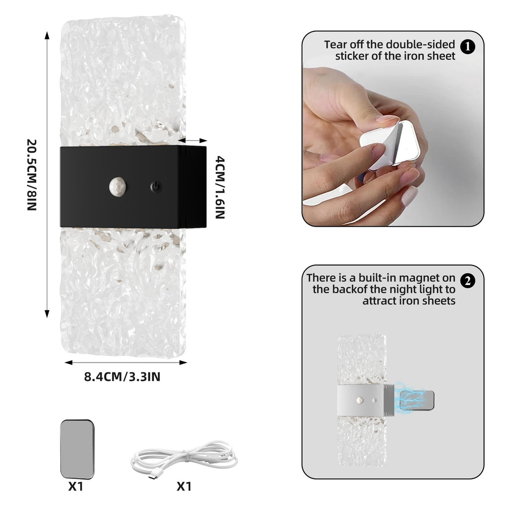 Lampe murale moderne à détecteur de mouvement LED