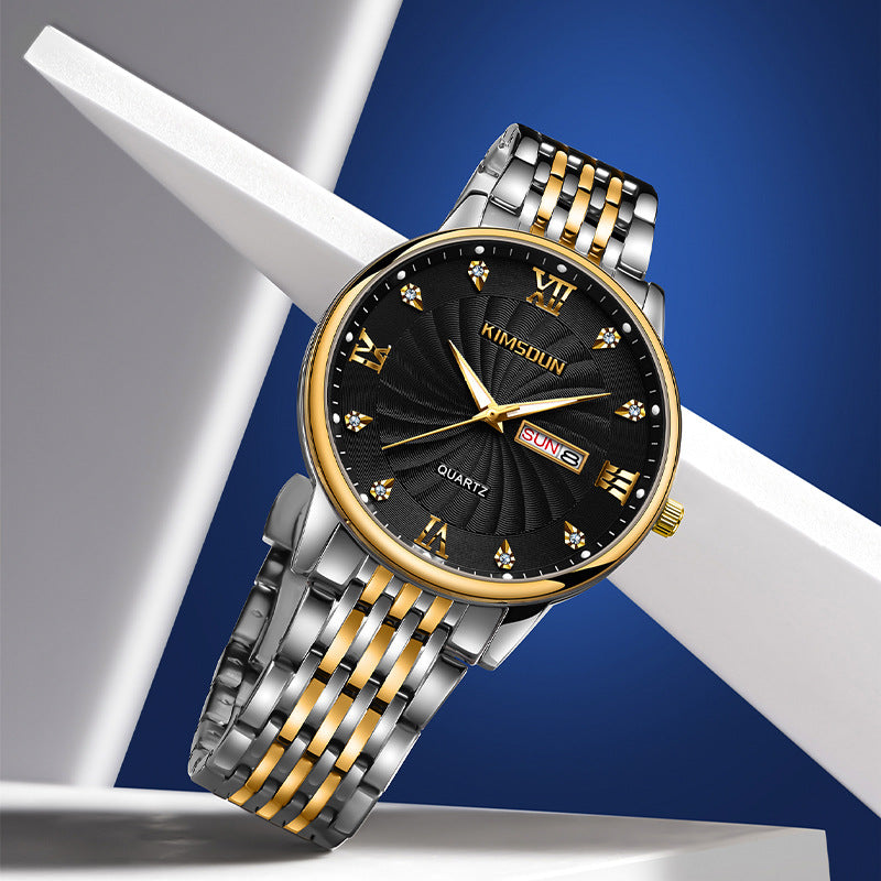 Calendrier Imperméable Montre Quartz pour hommes