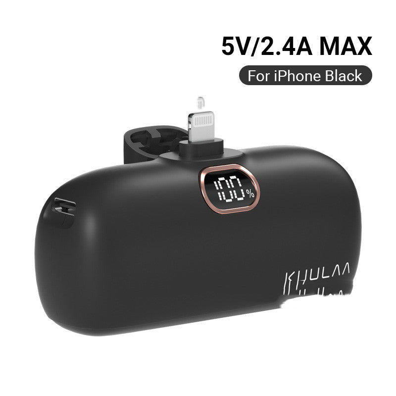Pocket Portable Capsule Power Bank avec Interface