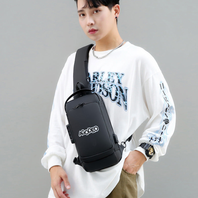 Trendy Korean Style Lightweight Simple Crossbody Bag for Men